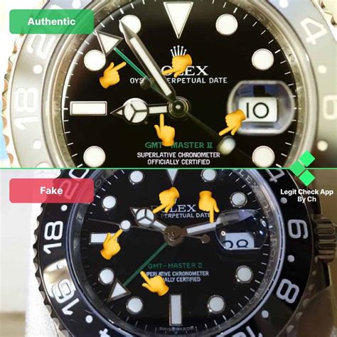 rolex gmt fake vs real|how to check for Rolex.